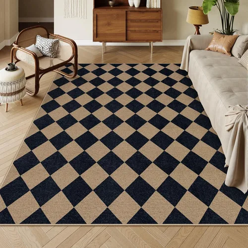 Vista 22 de Lahome Alfombra de yute a cuadros fácil 2'x3', alfombra pequeña para entrada, antideslizante, alfombra para la puerta delantera de la cocina