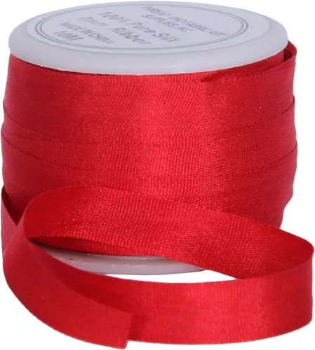 Vista 48 de Threadart Cinta de seda 100% pura - 3 tamaños - Docenas de colores - Castaño - 2 mm No. 524 Soft 100% pure silk ribbon on a single spool - perfect