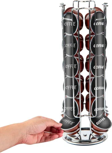 Vista 6 de Restaurantware Soporte para cápsulas de café de 5.51 x 5.51 x 12.99 pulgadas, 24 Dolce Gusto, organizador de cápsulas de café, cajón