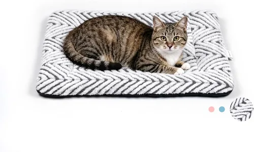 Vista 32 de Mora Pets - Cama para gatos de interior lavable, almohadilla antideslizante para jaula de perros, linda cama para perros con estrellas para perros