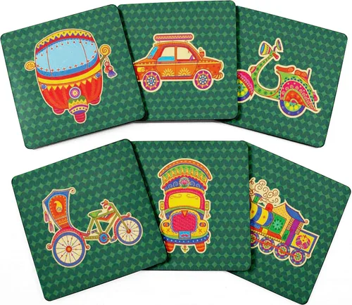 Vista 35 de Juego de 6 posavasos cuadrados de 4 pulgadas, fáciles de limpiar, base de corcho, reutilizables, diseño de calavera