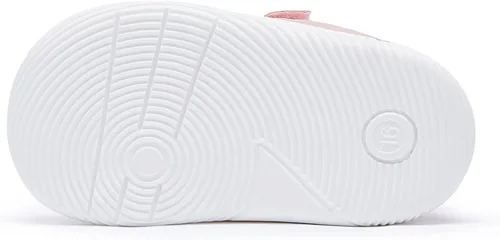 Vista 4 de BMCiTYBM Zapatos para caminar de malla transpirable para bebés, niños y niñas, ligeros, antideslizantes, para primeros pasos, 6, 9, 12, 18, 24 meses