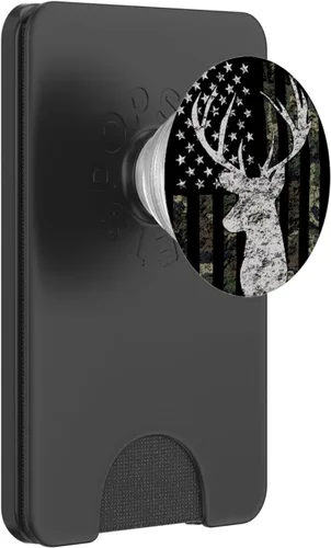 Vista 8 de Bandera de camuflaje de caza de ciervos Buck – PopSockets Grip y soporte para teléfonos y tabletas