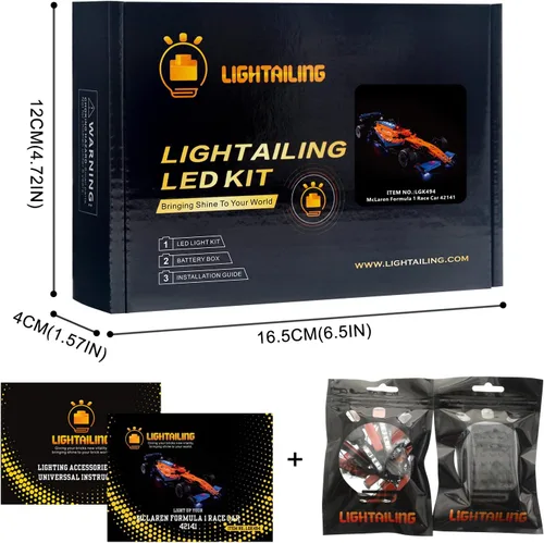 Vista 6 de Lightailing Luz LED para Lego 42141 Technic McLaren Formula 1 Modelo de bloques de construcción, no incluye el juego de modelos