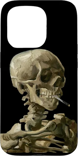Vista 14 de iPhone 16 Vincent van Gogh Skull of a Skeleton with Burning Cigarette Case