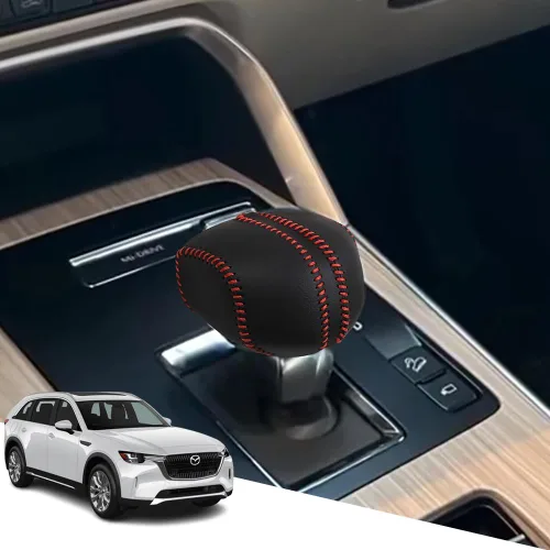 Vista 16 de Great-luck Funda Protectora de Perilla de Palanca de Cambios Automática de Cuero Genuino con Moldura, Accesorios Interiores Personalizados