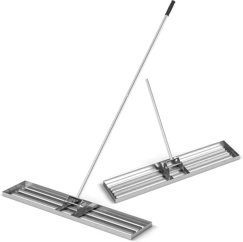 Vista 11 de Goplus Rastrillo nivelador de césped, herramienta de césped de 30 x 10 pulgadas con mango ergonómico para suelo, rastrillo de paisaje que ahorra