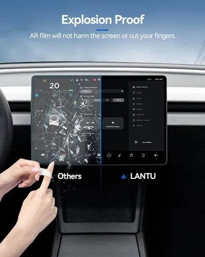 Vista 7 de Paquete de 2 protectores de pantalla AR modelo 3 para Tesla Model 3 2024 2025, accesorios de 15 pulgadas, control central antirreflectante