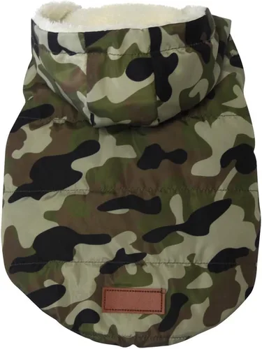Vista 9 de vecomfy - Sudadera con capucha para perro, forro polar y algodón, extra cálida, para invierno, chaqueta para perro pequeño, abrigos con capucha