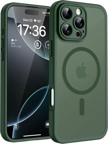 Vista 213 de TOCOL Funda para iPhone 11, compatible con Magsafe, protección completa de cámara, imanes integrados, protección contra caídas, funda translúcida