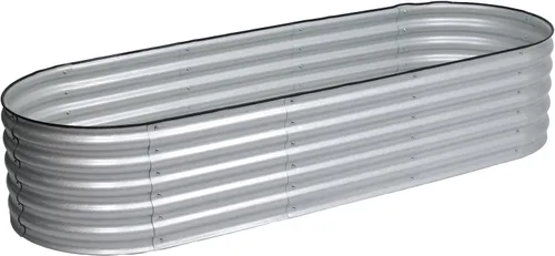 Vista 22 de Aoodor Cama de jardín elevada de metal de 9 pulgadas de alto, 30 pulgadas plateado