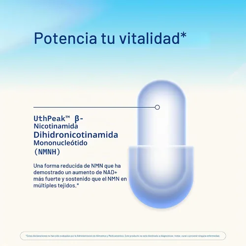 Vista 5 de NMNH puro (mononucleótido de dihidronicinamida) 250 mg 30 cápsulas Optimizador NAD+ Probado en laboratorio triple de terceros