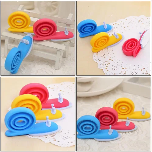 Vista 9 de TEHAUX Tope de puerta de 6 unidades de elastómero termoplástico (TPE) para puerta de animales, antideslizantes, clips decorativos para puerta