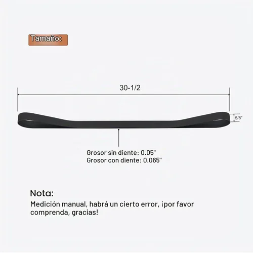 Vista 2 de D55146 D55167 D55168 Correa de transmisión A12210 N011005 para compresor de aire compatible con Poorrter Caable Crraaftsman Devilbiss - 3