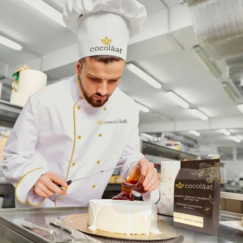 Vista 8 de Cocoläat Feuilletine - Dentelas de crêpe francesa trituradas Crunch de galletas desmenuzadas Hecho con mantequilla real Importado de Francia