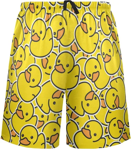 Vista 2 de Pantalones cortos de pijama de gatos negros lindos para hombre, pantalones cortos de dormir súper suaves con cordón y bolsillos
