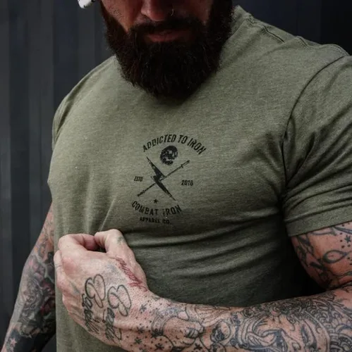 Vista 4 de Addicted to Iron - Camiseta de manga corta para hombre