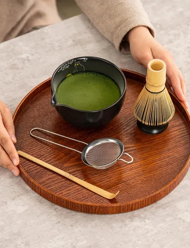 Vista 9 de TANG PIN Juego de matcha premium – Kit tradicional japonés de fabricación de matcha con cuenco de boquilla (chawan), batidor de bambú (Chasen)