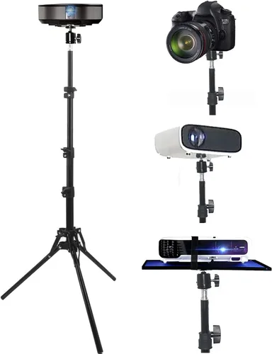 Vista 8 de Soporte de suelo para proyector, soporte de trípode portátil, soporte plegable para proyector, cámara, cámara web (18 a 40 pulgadas), soporta hasta