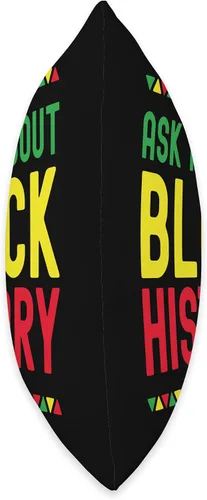 Vista 2 de Black History Month African Pride Apparel Ask Me About Black History Afro African Throw Pillow, 16x16, Multicolor