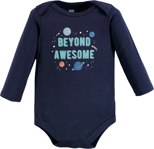 Vista 61 de Hudson Baby baby-boys Cotton Long-sleeve Bodysuits 5-pack