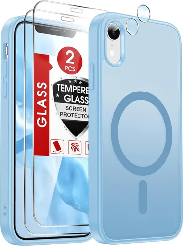 Vista 11 de LeYi Funda para iPhone XR: con protector de pantalla X2 + 2 funda para cámara [compatible con MagSafe] Funda protectora magnética i iphoneXR