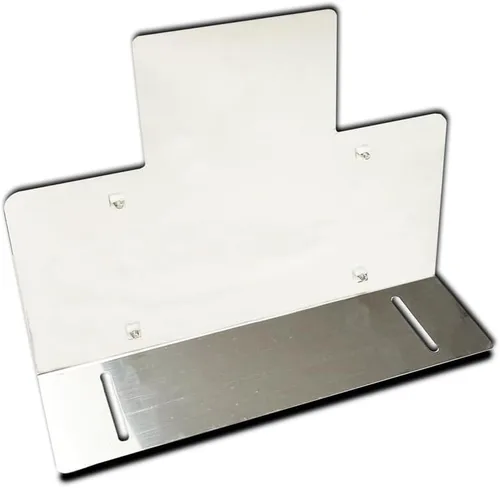 Vista 2 de (L1414) Soporte de placa de matrícula con brida de acero inoxidable - Pegatina HUT
