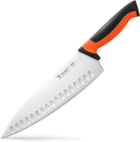 Vista 13 de Cuchillo de chef certificado NSF de 8 pulgadas, cuchillo de cocina de acero inoxidable de alto carbono con mango ergonómico codificado por