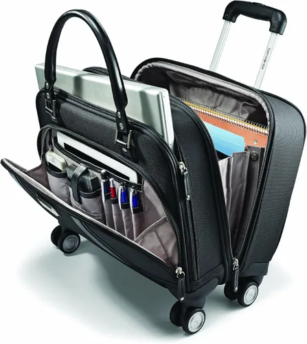 Vista 4 de Samsonite equipaje con ruedas estilo oficina para mujer, Negro), 57475-1041