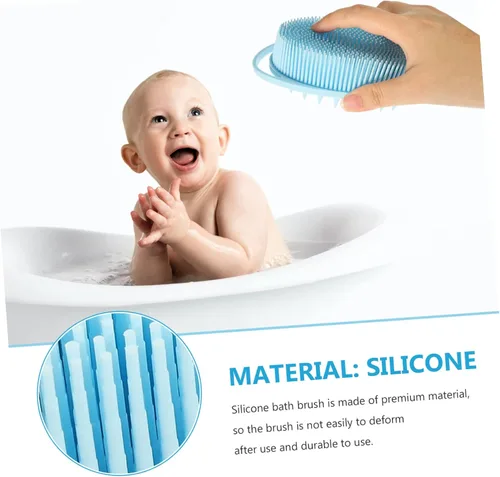 Vista 7 de Shower Brush with Soft Silicone Bristles for Deep Cleansing and Sensory Training Dual Sided Body Scrubber for Gentle Exfoliation and Massage