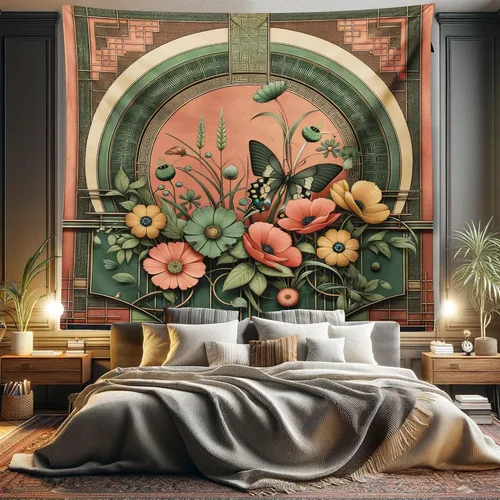 Vista 183 de Ambesonne Tapiz de arte afro, hombre negro fuerte con una corona de trazos impresión de pintura moderna, decoración de tela para colgar en la pared
