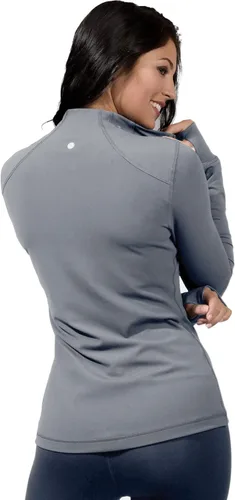 Vista 4 de Yogalicious Nude Tech - Chaqueta de manga larga con media cremallera y bolsillos frontales