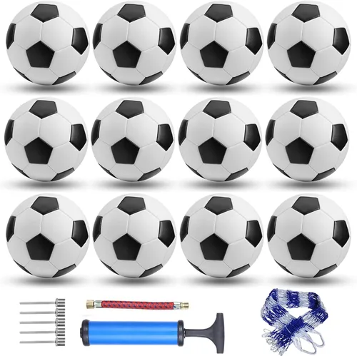 Vista 10 de Paquete de 12 Artículos a Granel de Operación Navidad Balón de Fútbol con Agujas de Bomba – Balón de Fútbol Tamaño Oficial 3/4/5 para Adolescentes