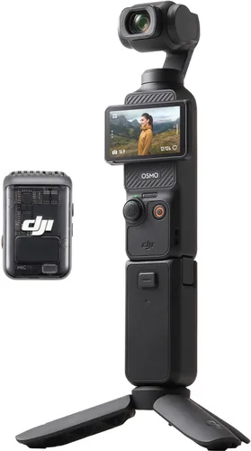 Vista 2 de DJI Osmo Pocket 3 Creator Combo Gimbal Stabilizer 1 ′ ′ CMOS y paquete de video 4K/120fps con tarjeta de memoria de 128 GB, trípode de araña
