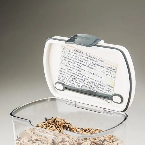 Vista 2 de PrepWorks PKS-120 - Contenedor de plástico ProKeeper de almacenamiento de grano de 2.5 cuartos de galón con tapa con bisagras, 1 pieza, transparente