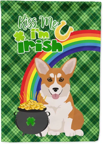 Vista 67 de Caroline's Treasures WDK4731GF - Bandera decorativa para jardín del día de San Patricio, color negro y tostado, Airedale Terrier, para jardín