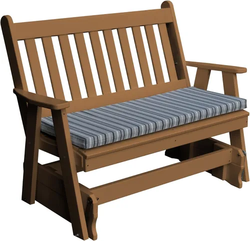 Vista 10 de Furniture Barn USA Planeador inglés tradicional polivinílico de 4 pies, azul Aruba Azul (Aruba Blue)
