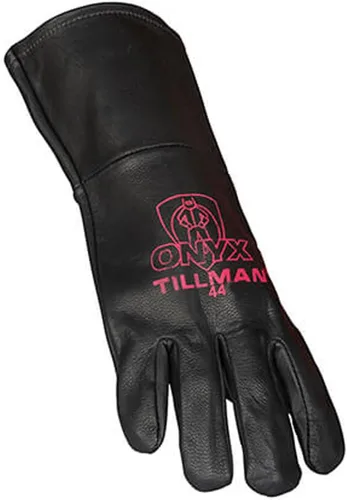 Vista 2 de Tillman 44-M Guantes de Soldadura TIG Medianos de Piel de Cabrito de Grano Superior Negro