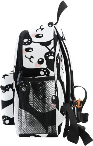 Vista 8 de Mochila con correa para el pecho para niños preescolares, Pandas, Classic
