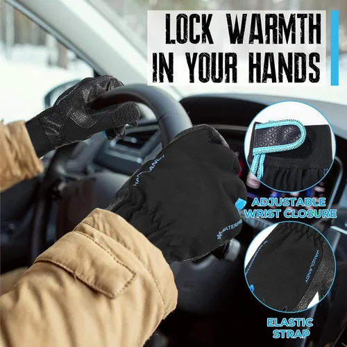 Vista 27 de HANDLANDY Guantes de trabajo aislados, guantes térmicos de invierno impermeables para hombres y mujeres