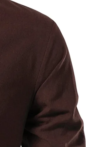 Vista 5 de LucMatton - Camisas de manga larga de estilo retro de algodón 100% para hombres de estilo medieval, vikingo o hippie