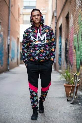 Vista 2 de SCREENSHOT Mens Premium Hip Hop Fashion Pockets Fleece Pants