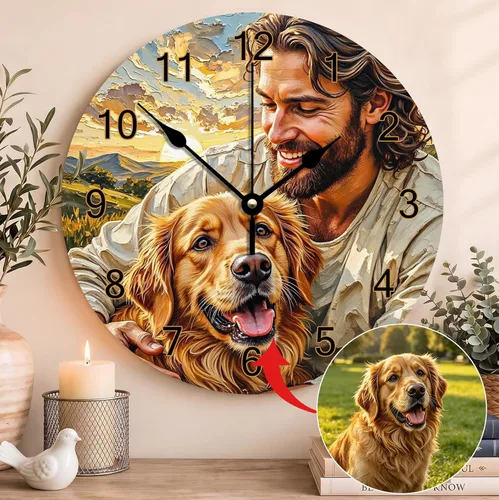 Vista 137 de Reloj con versículo bíblico con citas de Jesús, relojes de 0929Regalos Cristianos (2)