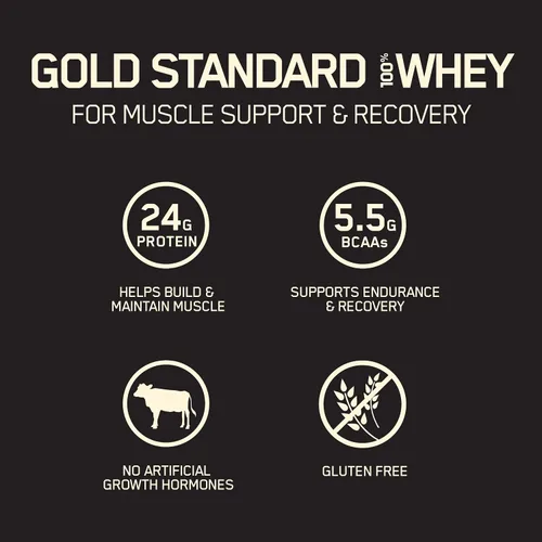 Vista 5 de Optimum Nutrition Polvo de Proteína de Suero 100% Gold Standard: Chocolate Doble Rico (5 Libras) con Polvo de Creatina Monohidrato Micronizada, Sin