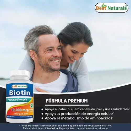 Vista 4 de Best Naturals Biotina 10,000 Mcg y Vitamina K2 (MK7) con D3