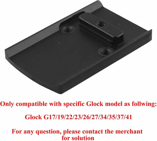Vista 3 de Soporte de base de placa de visión Reflex compatible con pistola Glock RMR VISM Red Dot Sight