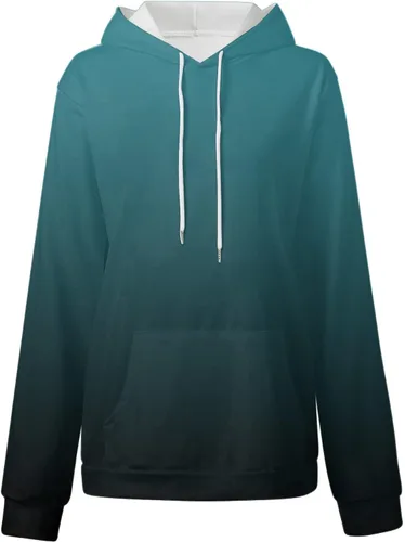 Vista 23 de Ceboyel Sudaderas de gran tamaño para mujer, teñido anudado, manga larga, sudaderas con capucha, ajuste holgado, ropa de moda para adolescentes