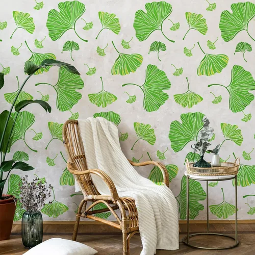 Vista 5 de FINGERINSPIRE 5 plantillas de pintura de Ginkgo Biloba de 3.9/5.9/7.87/9.8/11.8 pulgadas, plantilla de dibujo con patrón de hojas reutilizables