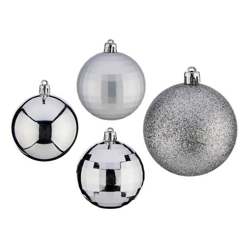 Vista 2 de Bolas de Navidad Krist+ Plateado PVC Ø 7 cm 50