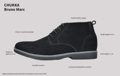 Vista 7 de Bruno Marc - Botines chukka 2.0, casuales, de vestir y clásicas para hombre